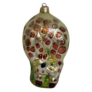 Hand Blown Giraffe Hand Painted Christmas Ornaments Safari Giraffe Poland